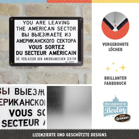 Placa metalica 20X30 You are leaving - Parasiti Sectorul American [2]