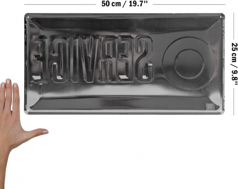 Placa metalica 25X50 BMW - Service [1]