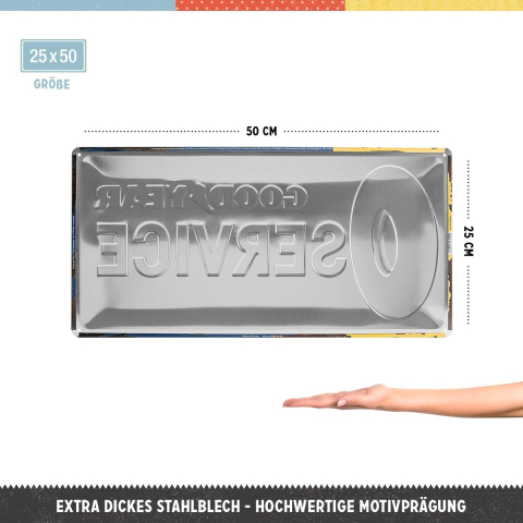 Placa metalica 25x50 Goodyear Service [1]
