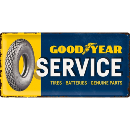 PLACI - Placa metalica 25x50 Goodyear Service