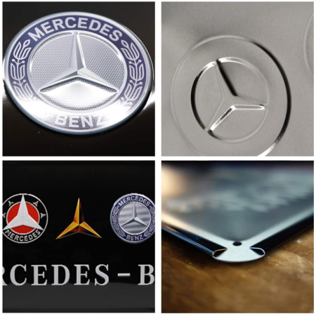 Placa metalica 25x50 Mercedes-Benz logo evolution - Evolutia Siglei [2]