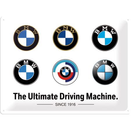 PLACI - Placa metalica 30x40 BMW - Logo Evolution - Evolutia Siglei
