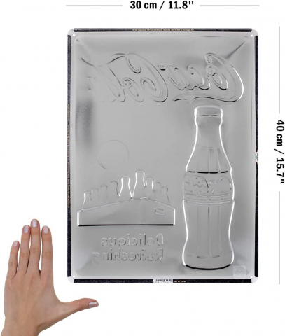 Placa metalica 30X40 Coca-Cola - In Bottles Yellow - Imbuteliat in sticla - Galben [1]