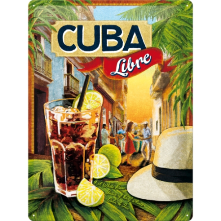 PLACI - Placa metalica 30X40 Cuba Libre