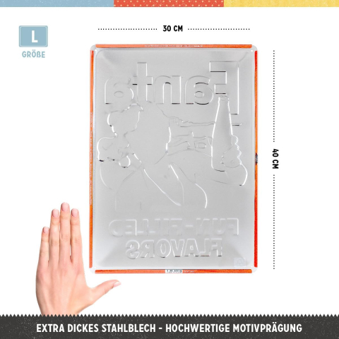 Placa metalica 30X40 Fanta - Beach Girl - Fata de pe plaja [2]