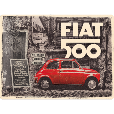 PLACI - Placa metalica 30X40 Fiat 500