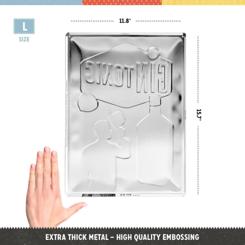 Placa metalica 30X40 Gin Tonic [1]