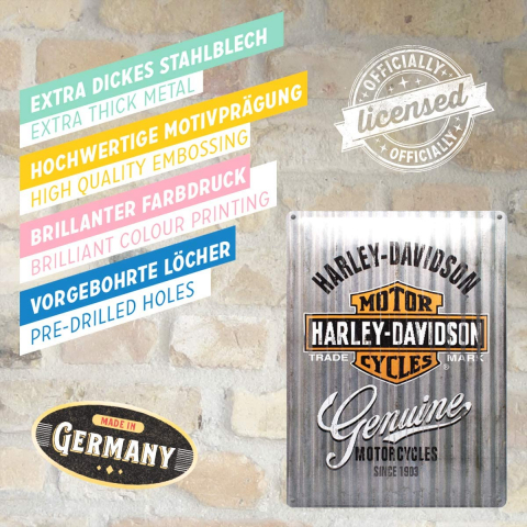 Placa metalica 30x40 Harley-Davidson Metal Wall - Gard metalic [3]