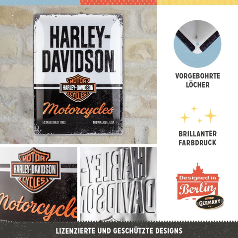 Placa metalica 30x40 Harley-Davidson - Motociclete [2]