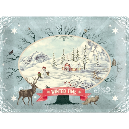PLACI - Placa metalica 30X40 Iarna