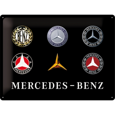 PLACI - Placa metalica 30x40 Mercedes-Benz Logo Evolution - Evolutia Siglei