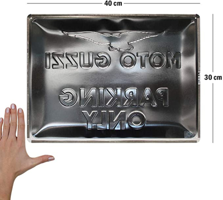 Placa metalica 30x40 Moto Guzzi - Parking Only - Parcare doar pentru Moto Guzzi [1]