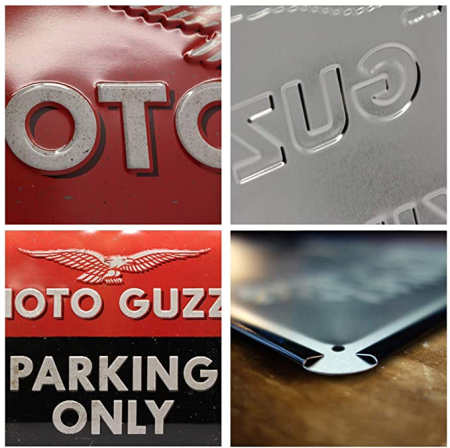 Placa metalica 30x40 Moto Guzzi - Parking Only - Parcare doar pentru Moto Guzzi [2]