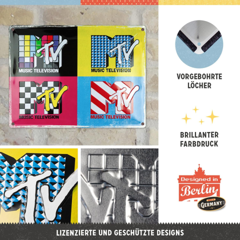 Placa metalica 30X40 MTV - Logo Pop Art [2]