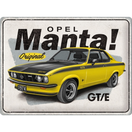 PLACI - Placa metalica 30X40 Opel - Manta GT/E
