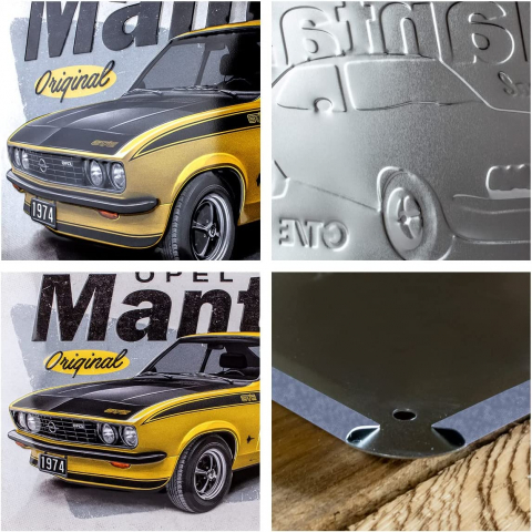 Placa metalica 30X40 Opel - Manta GT/E [2]