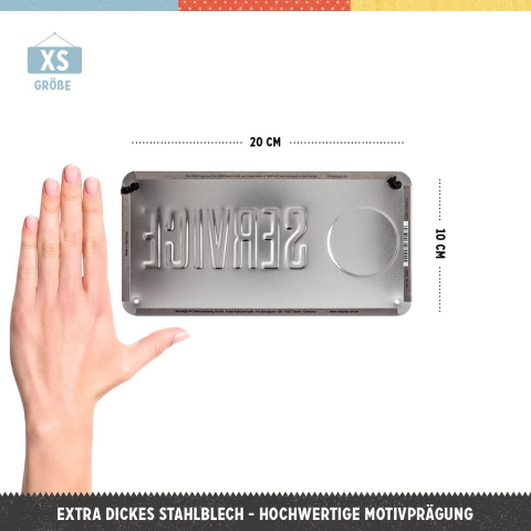 Placa metalica cu snur 10x20 BMW Service [2]