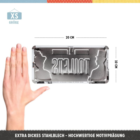 Placa metalica cu snur 10x20 Toilets - Toalete [2]