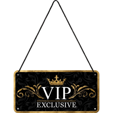 Placa metalica cu snur 10x20 VIP Exclusive - Exclusiv VIP [1]