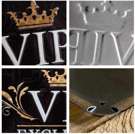 Placa metalica cu snur 10x20 VIP Exclusive - Exclusiv VIP [3]