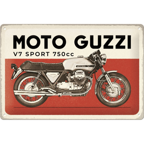 PLACI - Placa metalica Nostalgic-Art, 20x30 cm -Moto Guzzi - Modell V7 Sport