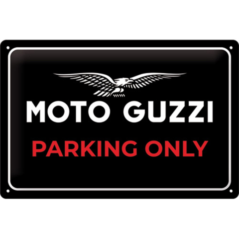 PLACI - Placa metalica Nostalgic-Art, 20x30 cm -Moto Guzzi - Parking Only