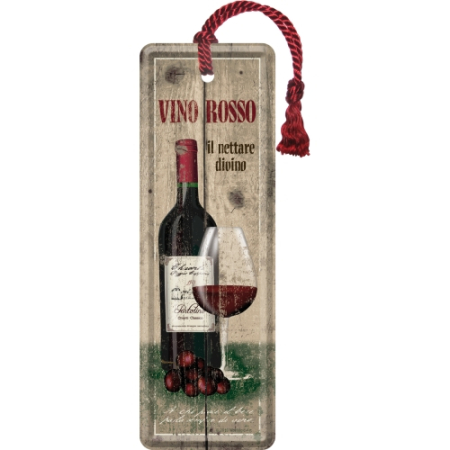 Semn de carte metalic Vino Rosso - Vin Rosu [1]