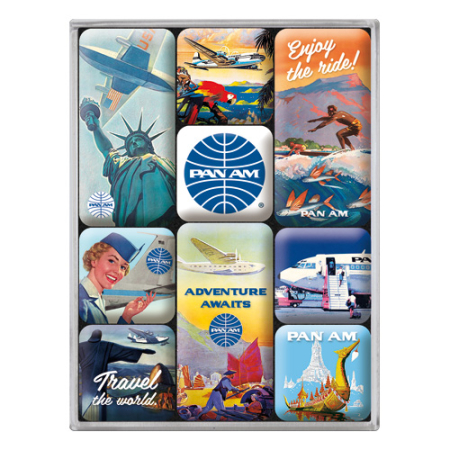 MAGNETI - Set de magneti Pan Am - Travel The World - Sa calatorim in Lume