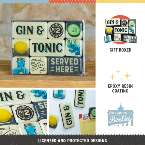 Set Magneti Gin & Tonic Served here - Gin Tonic Servit Aici [3]