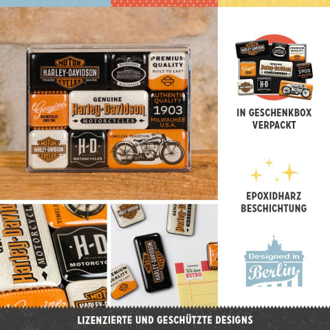 Set Magneti Harley-Davidson Genuine Motorcycles Milwaukee - Motociclete autentice din Milwakee [2]