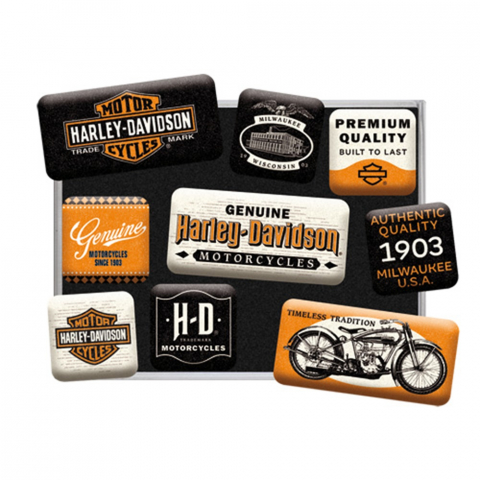 Set Magneti Harley-Davidson Genuine Motorcycles Milwaukee - Motociclete autentice din Milwakee [1]