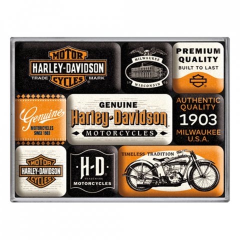 MAGNETI - Set Magneti Harley-Davidson Genuine Motorcycles Milwaukee - Motociclete autentice din Milwakee