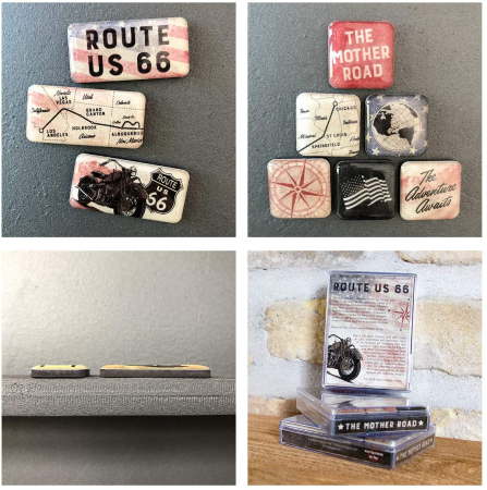 Set magneti Route 66 Bike Map - Harta si motocicleta [3]