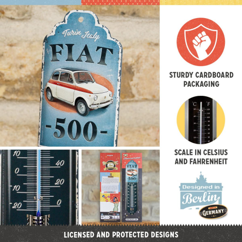 Termometru Fiat 500 Turin Italia [3]