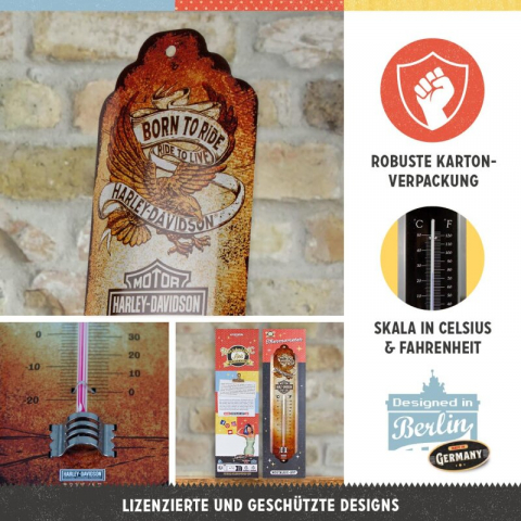 Termometru Harley-Davidson Sigla cu Vultur [2]
