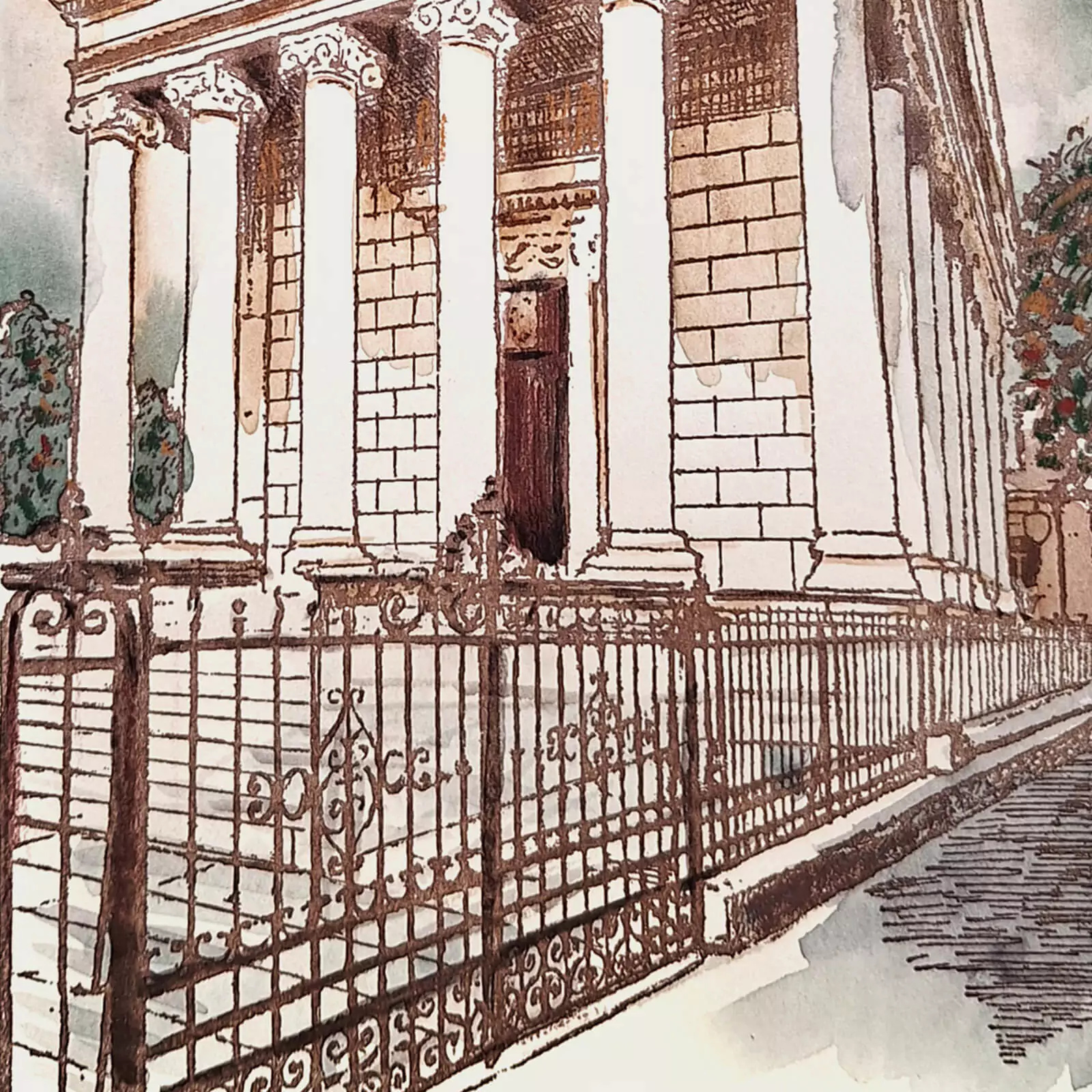 Gravură Biserica Greacă - București [4]