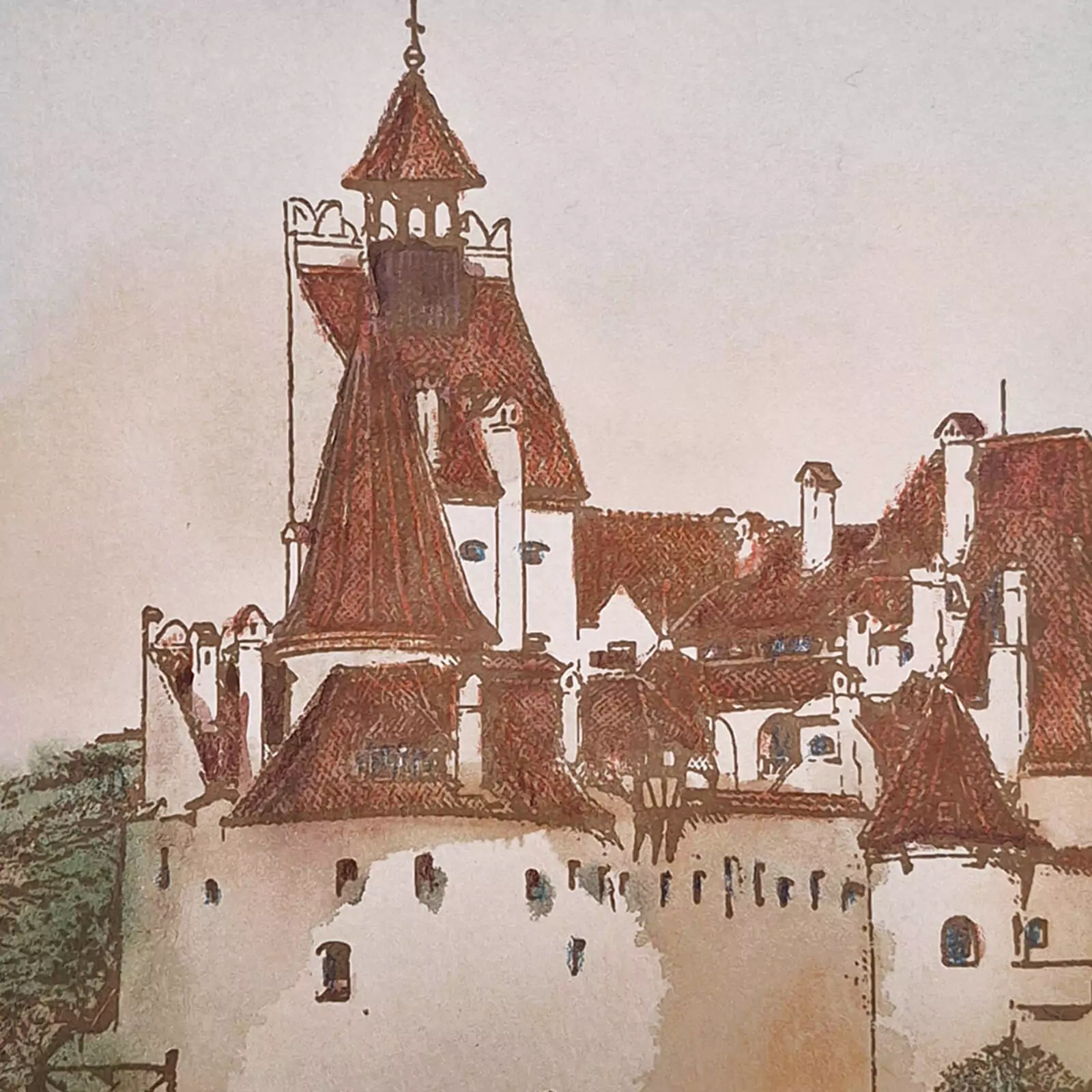 Castelul Bran - gravură [3]
