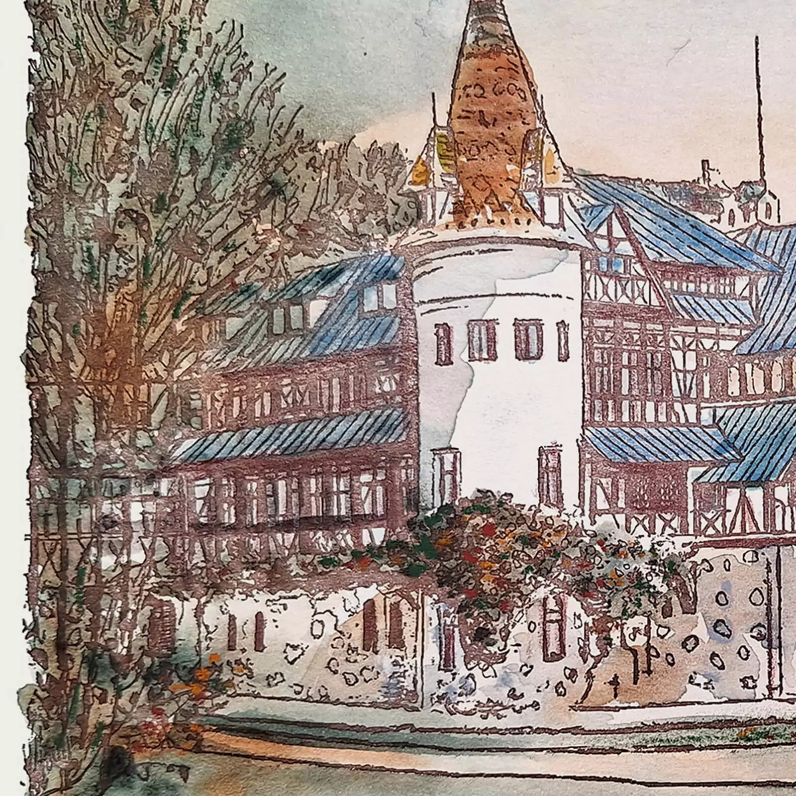 Gravură castelul Pelișor - Sinaia [3]