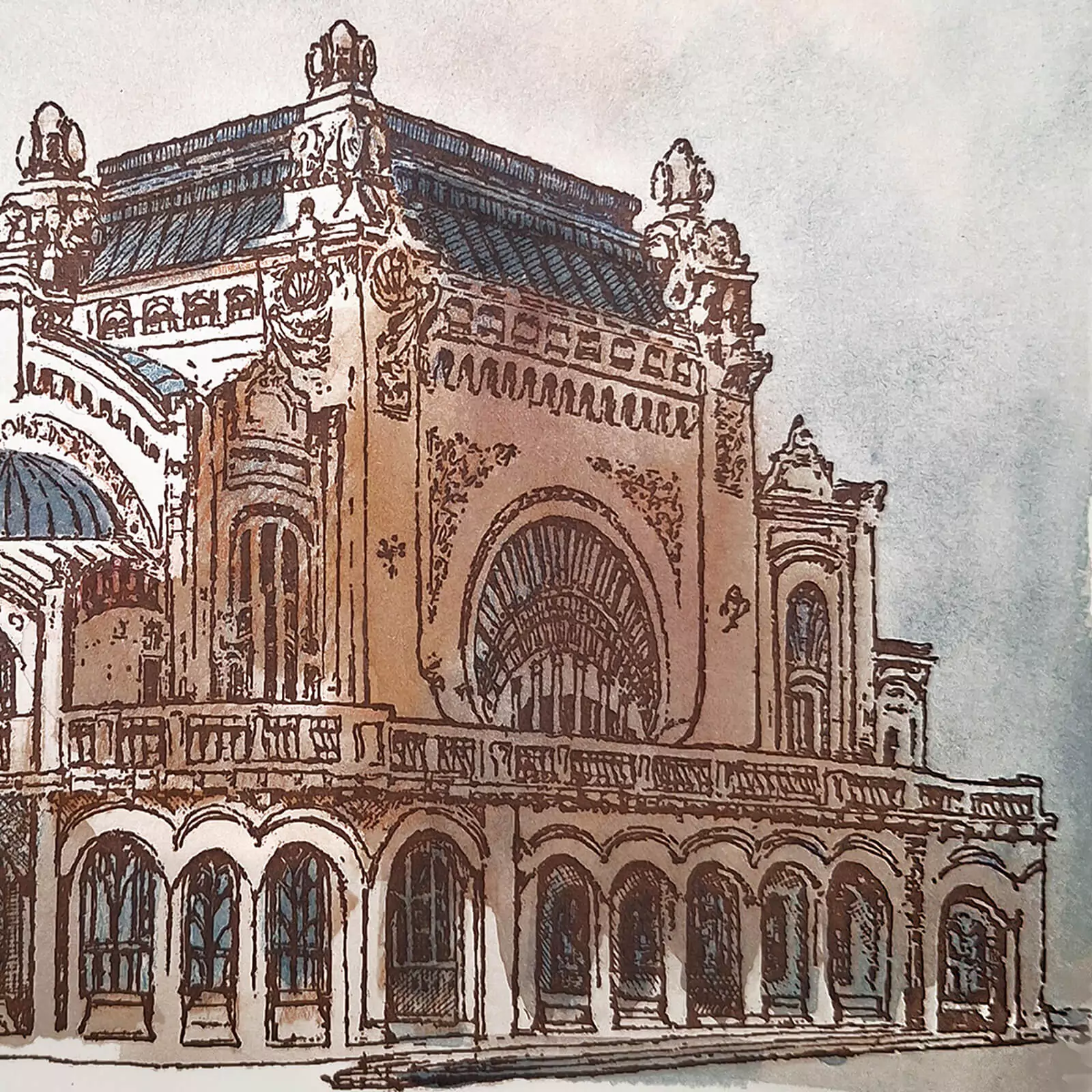 Casino Constanța - gravură [3]