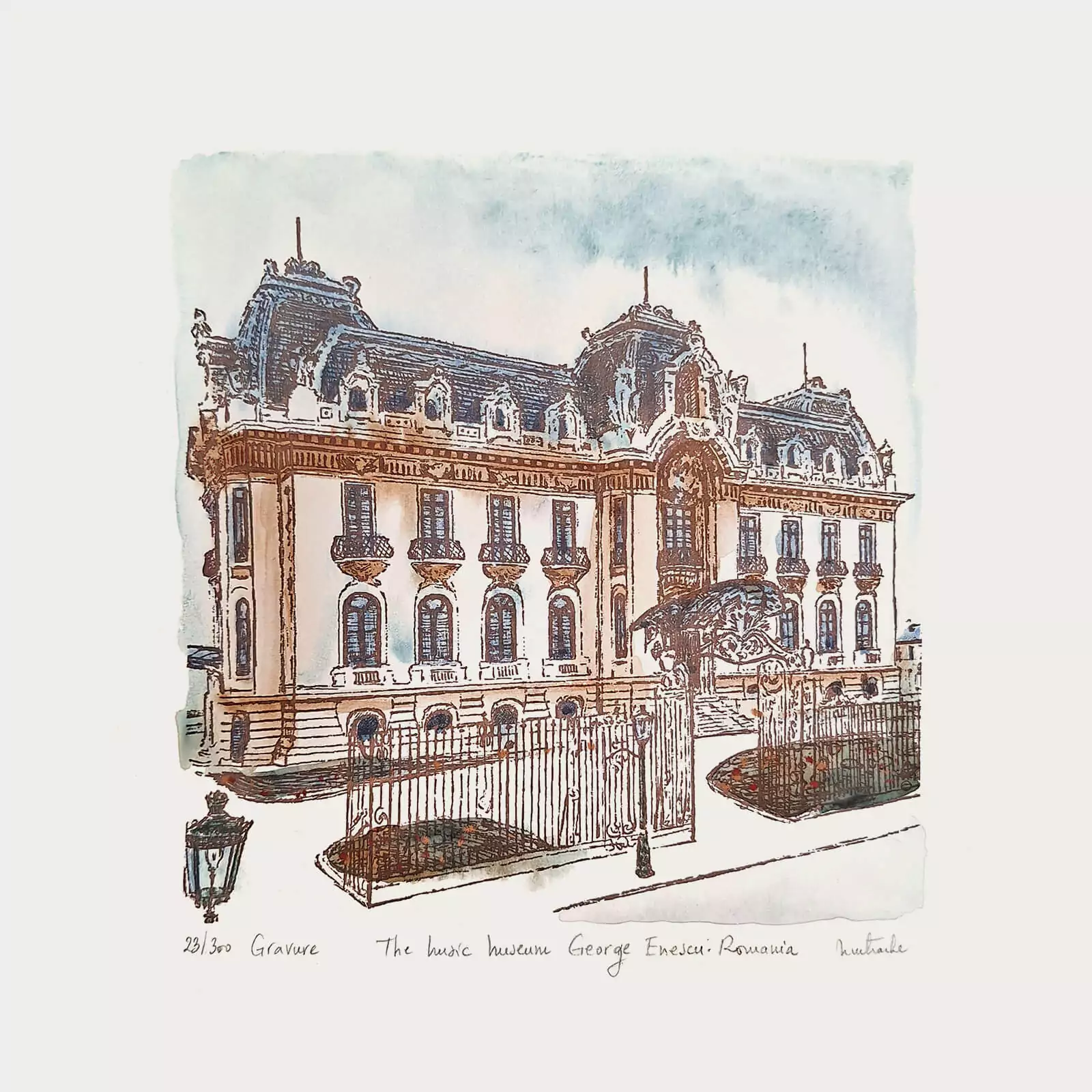Gravură Muzeul George Enescu [2]