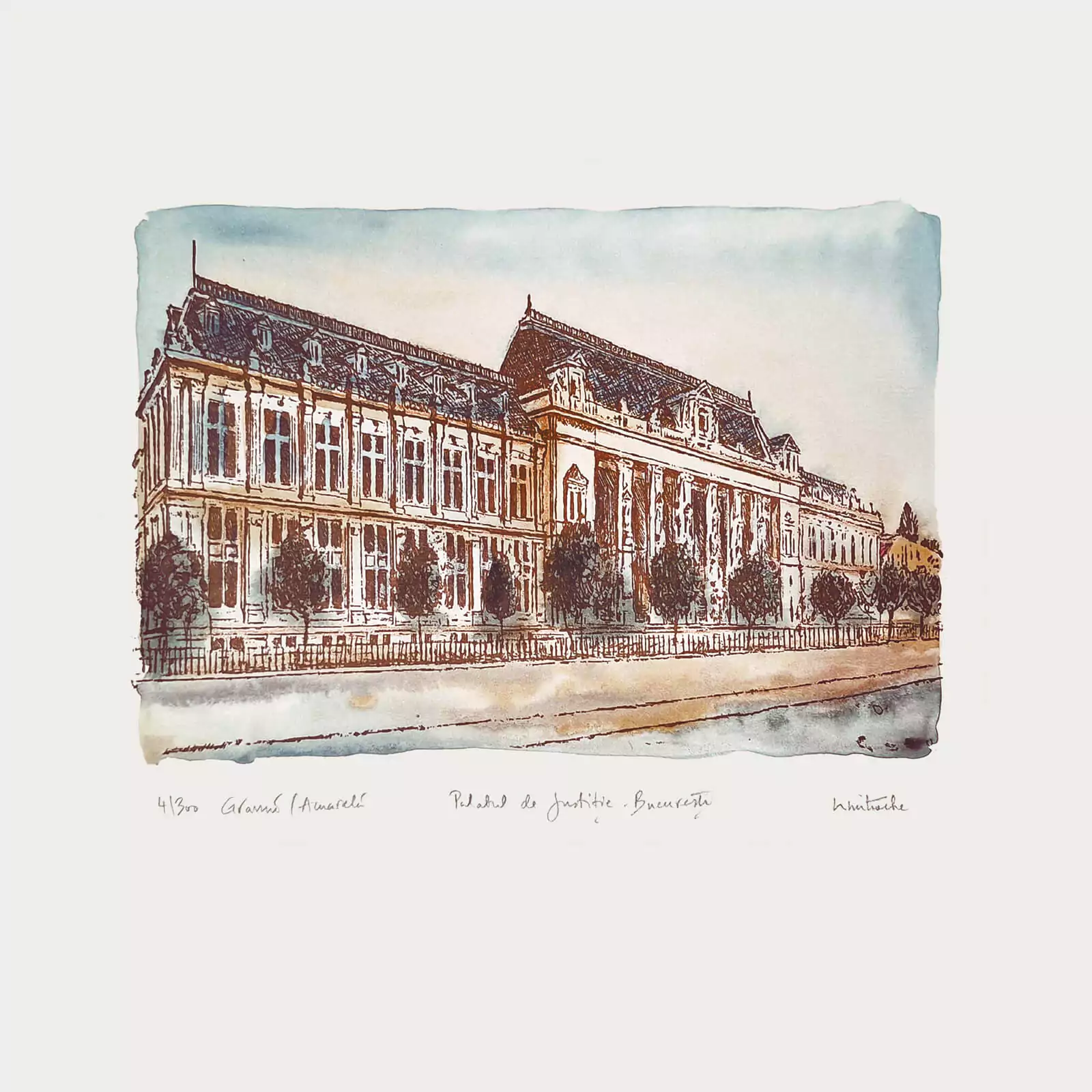 Palatul de Justiție - gravură [2]