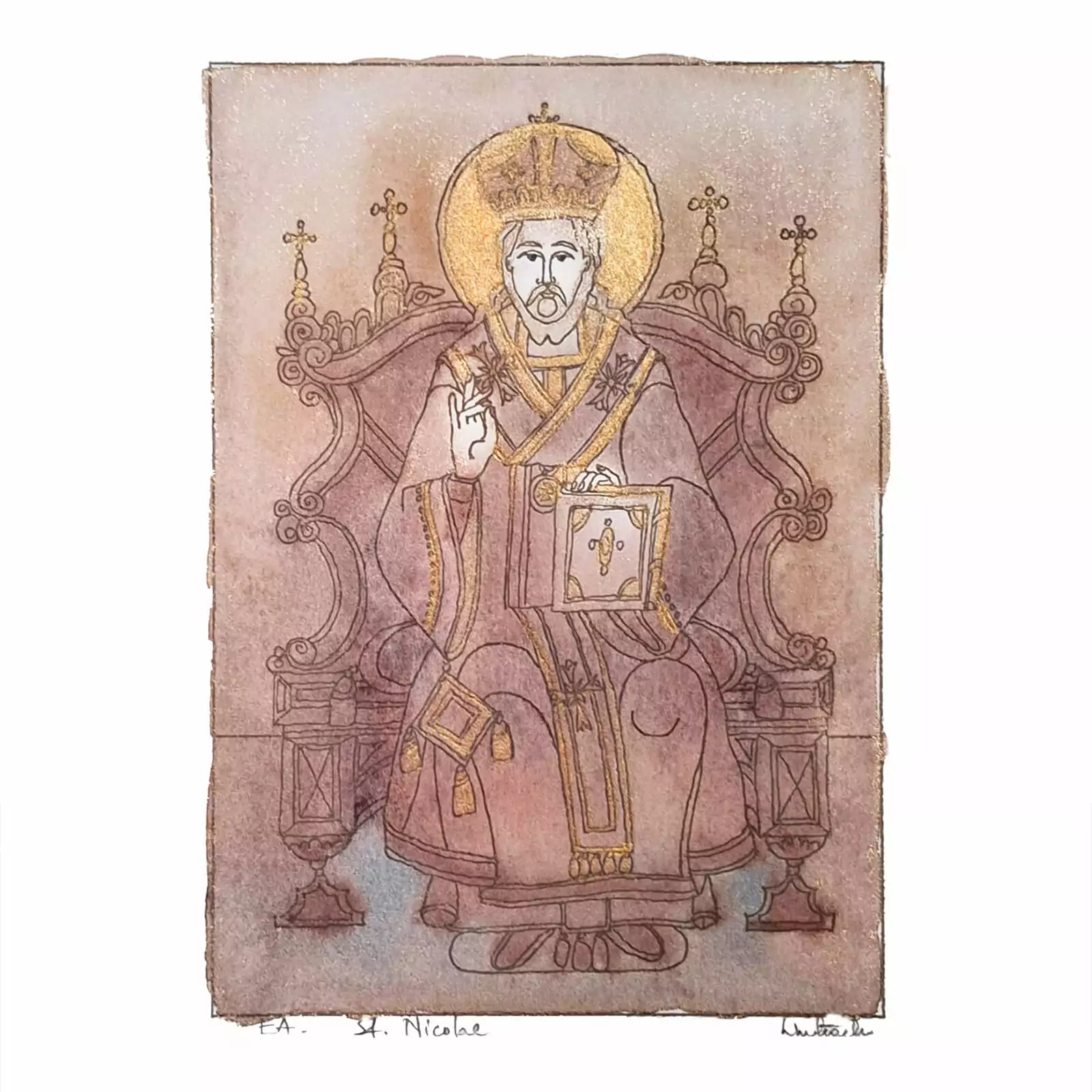 Icoană ortodoxă cu Sfântul Nicolae [2]