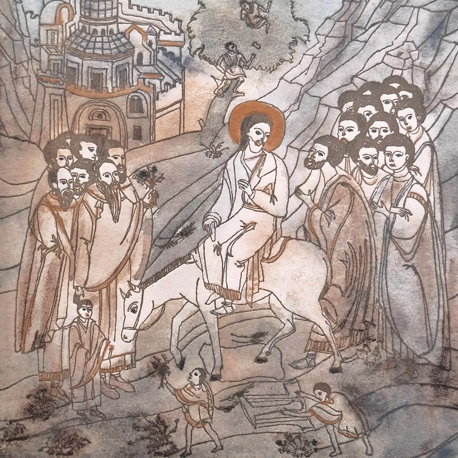 Icoană ortodoxă Intrarea în Ierusalim [3]