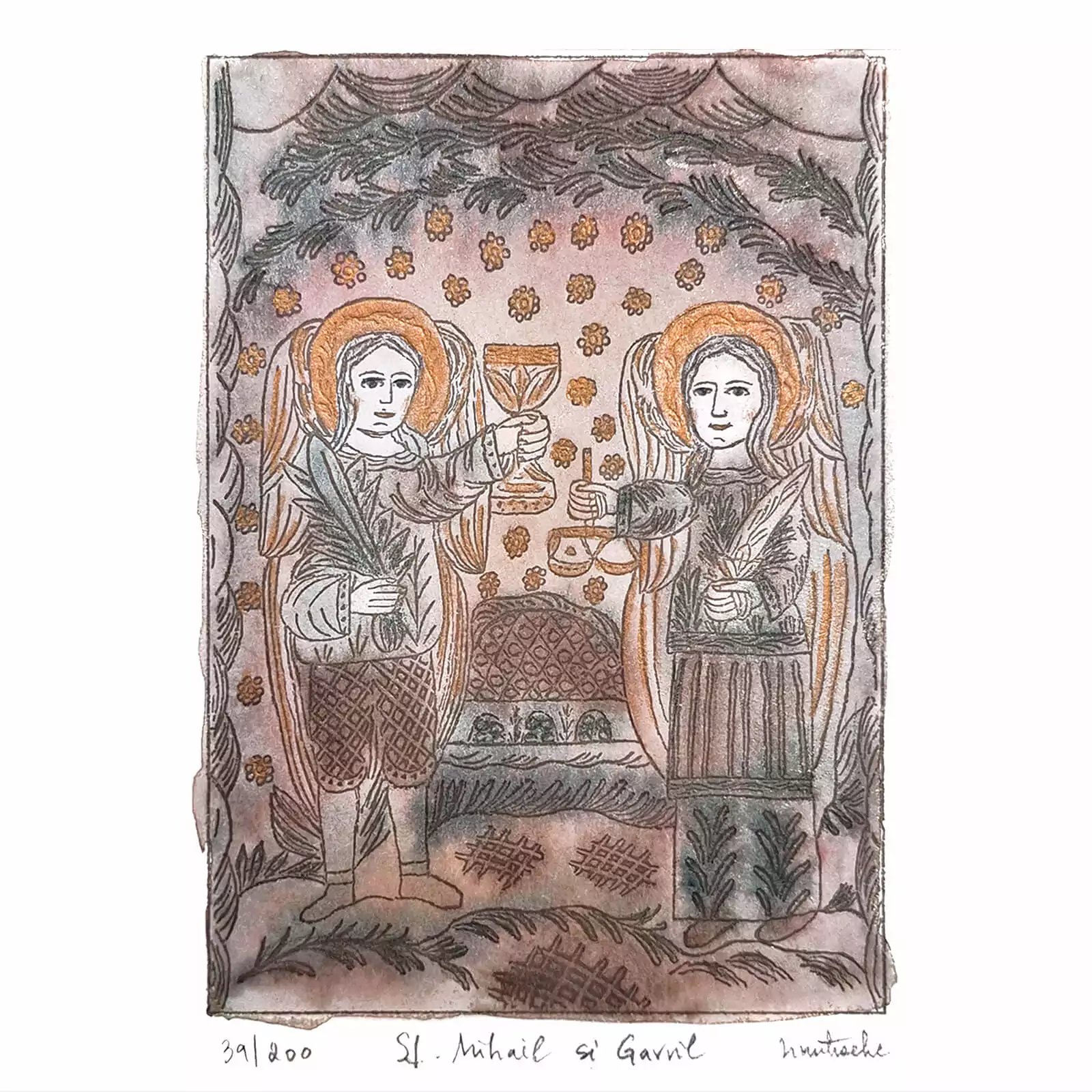 Icoană ortodoxă Sfinții Mihail și Gavril [2]