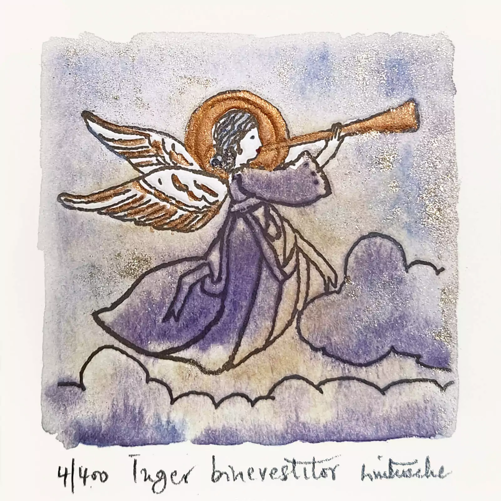 Înger binevestitor - gravură [2]