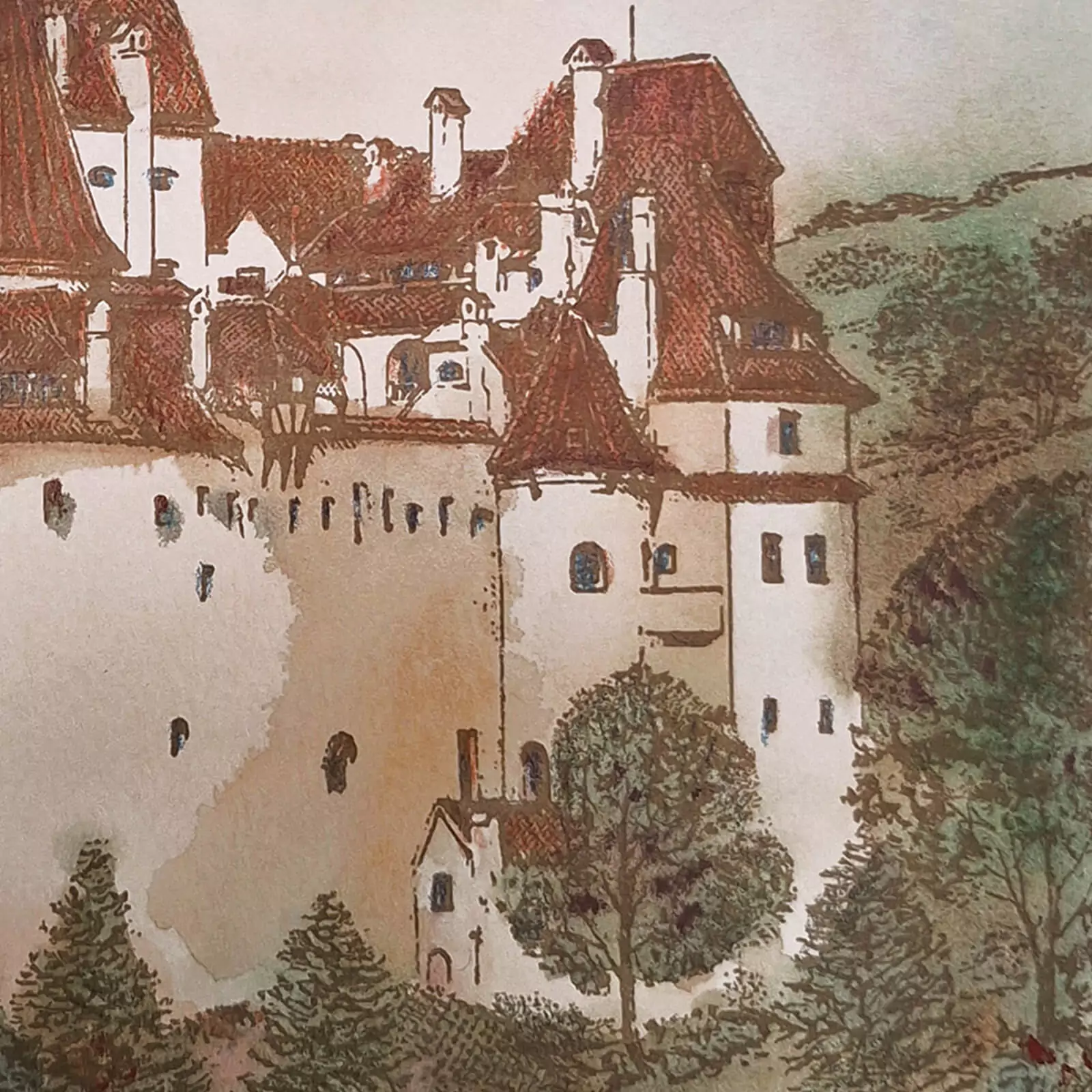 Castelul Bran - gravură [3]