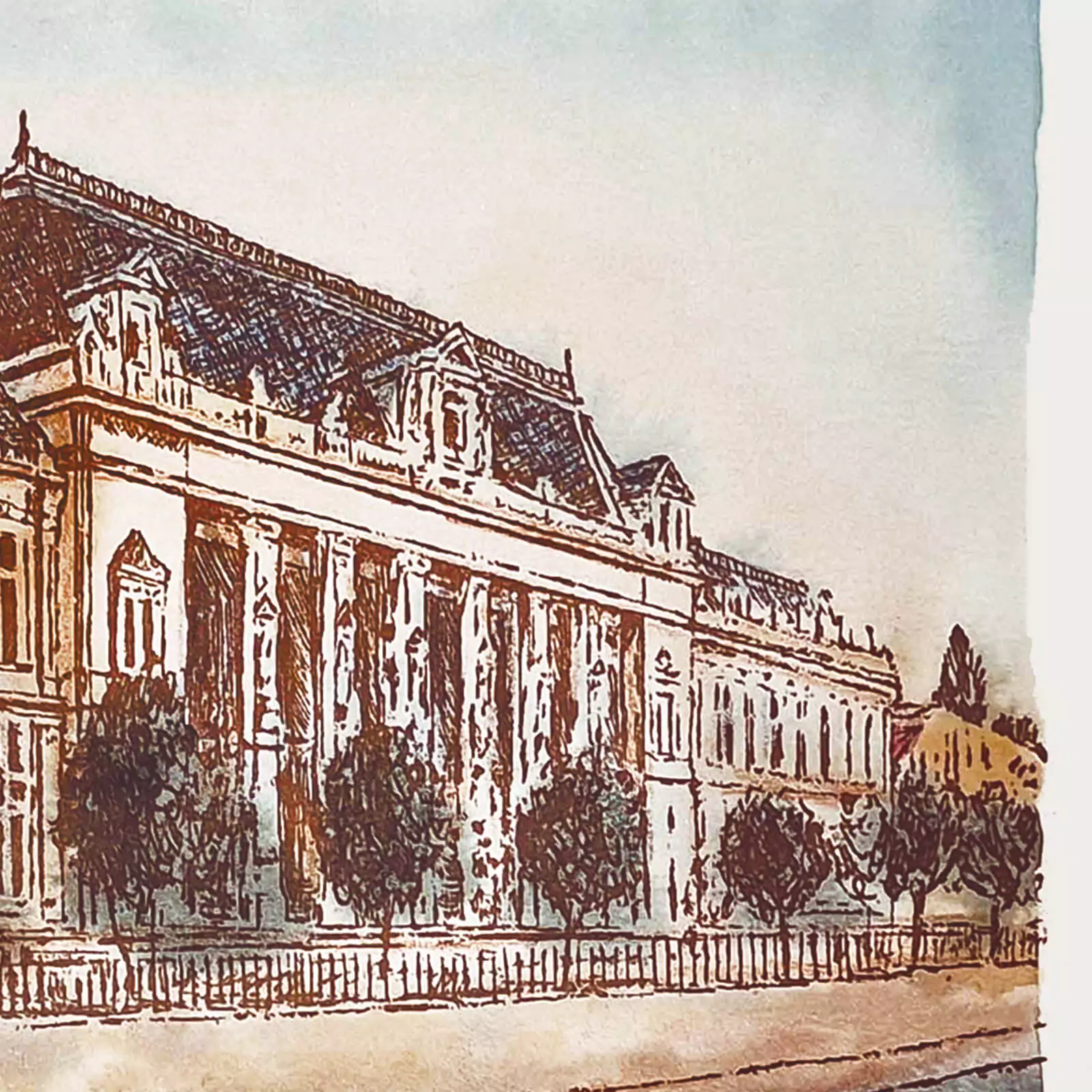 Palatul de Justiție - gravură [3]