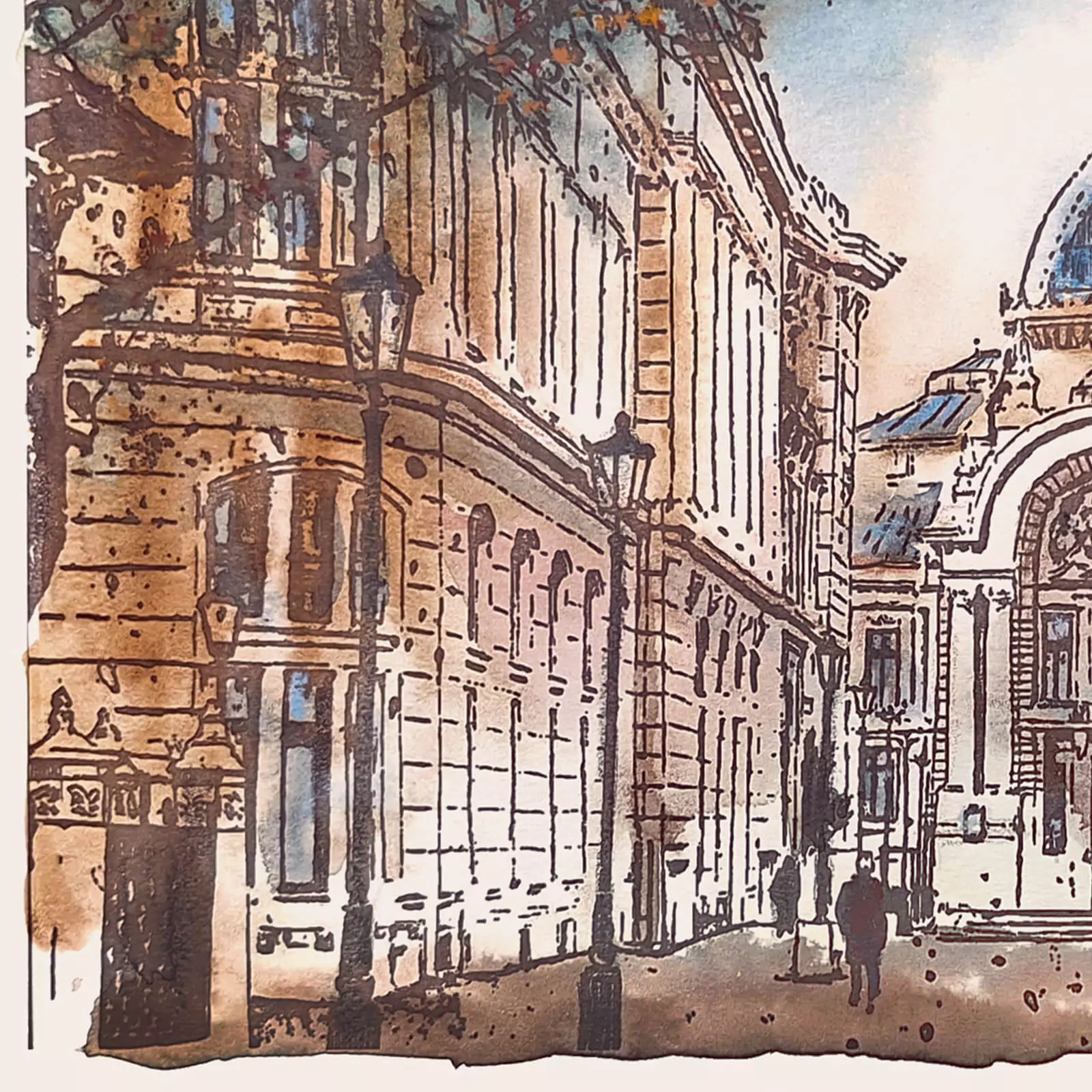 Gravură Vedere Strada Stavropoleos [2]