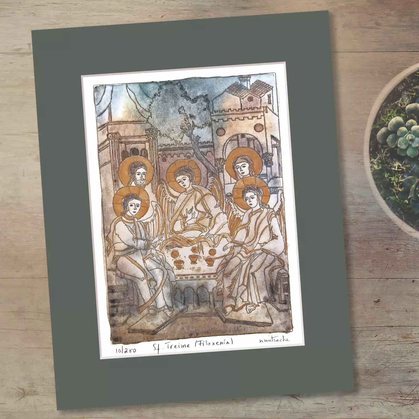 Icoană ortodoxă Sfânta Treime Filoxenia [3]