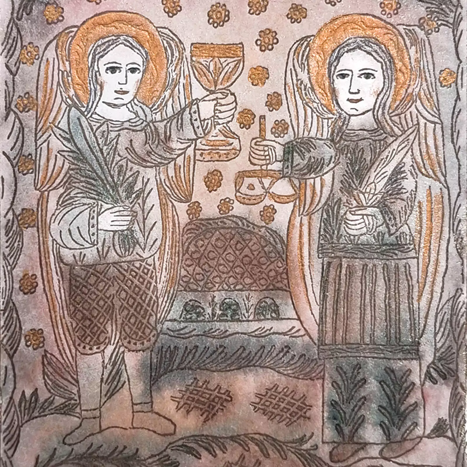 Icoană ortodoxă Sfinții Mihail și Gavril [2]
